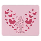 Friends Forever Mouse Pad, Heart Design Mousepad, Funny Friendship Quote Gift, Cute Office Decor, Best Friend Present, Desk Accessories - Tawshia